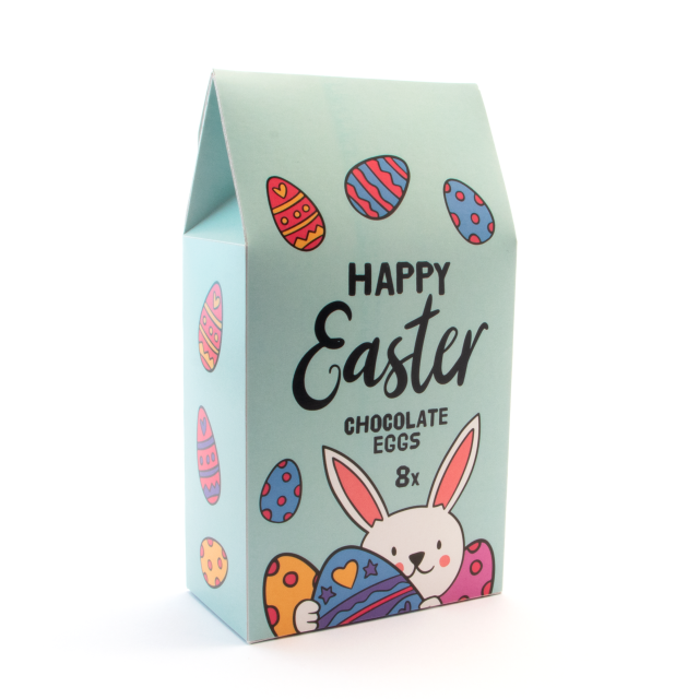 Easter – Eco Carton – Hollow Chocolate Eggs – x8